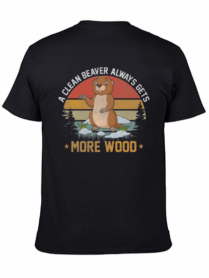 Camiseta Un castor limpio siempre consigue más madera