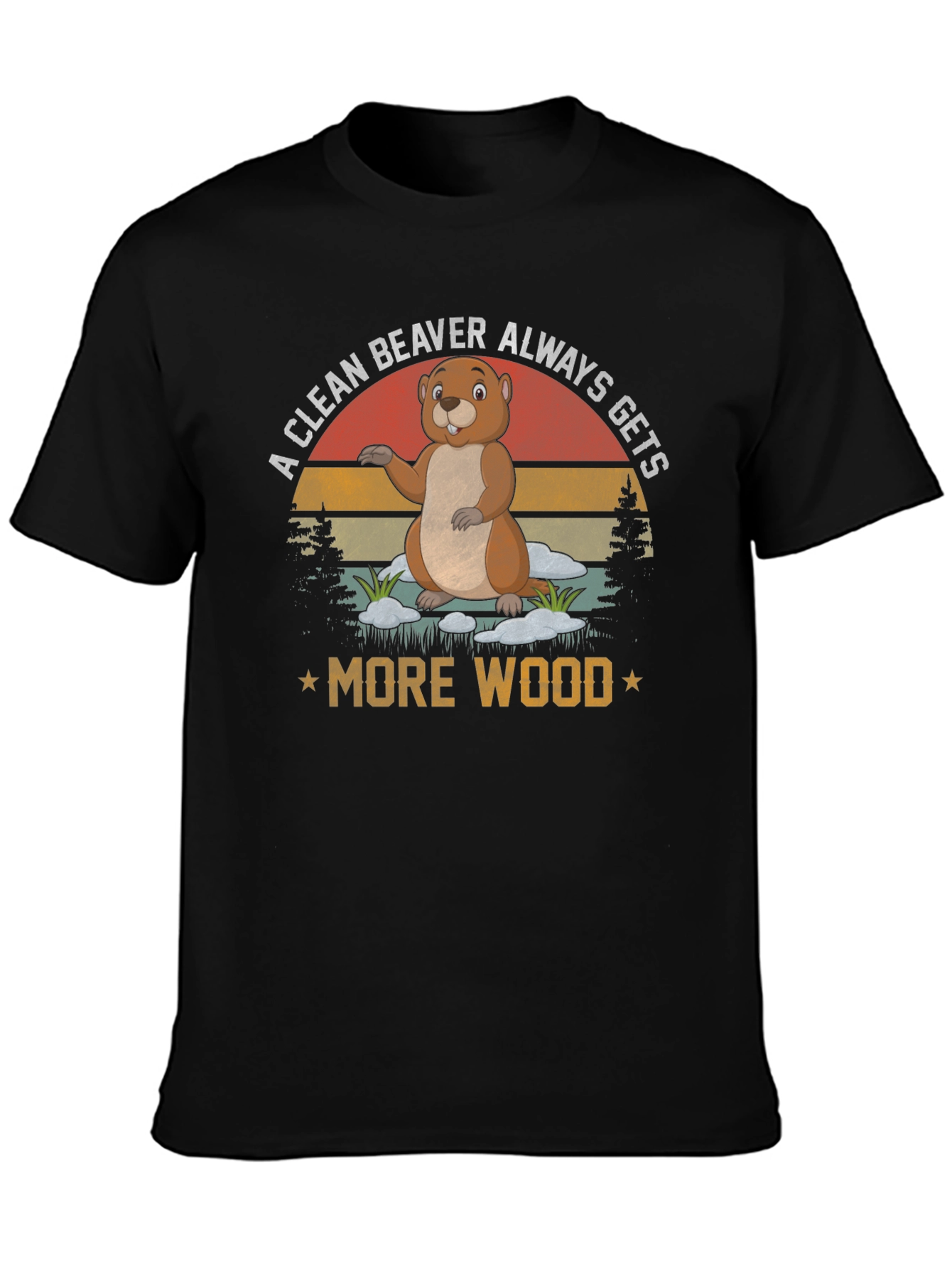 Camiseta Un castor limpio siempre consigue más madera