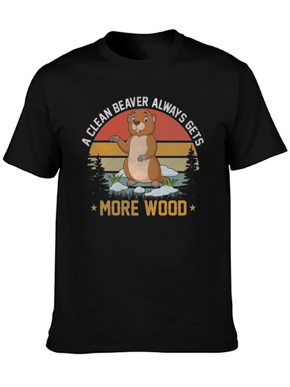 Camiseta Un castor limpio siempre consigue más madera