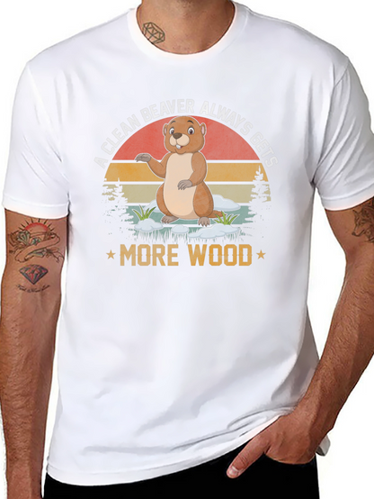 Camiseta Un castor limpio siempre consigue más madera