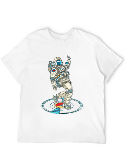 Camiseta Negra Astronauta Bailando en Vinilo