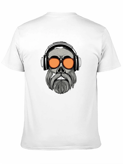 Camiseta Negra con Diseño Calavera Moderna