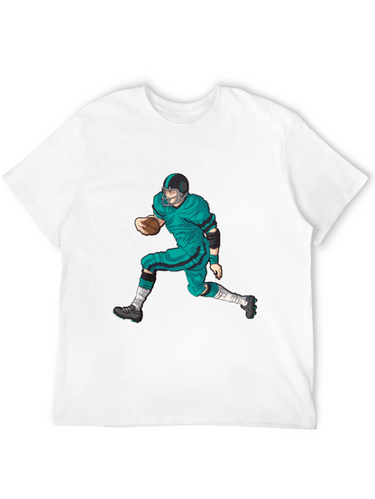 Camiseta Negra con Diseño de Futbol Americano