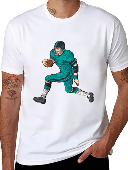 Camiseta Negra con Diseño de Futbol Americano