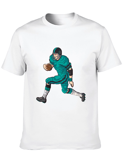 Camiseta Negra con Diseño de Futbol Americano