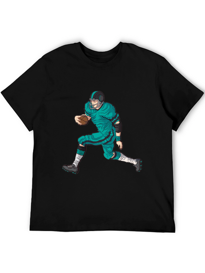 Camiseta Negra con Diseño de Futbol Americano
