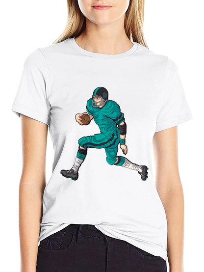 Camiseta Negra con Diseño de Futbol Americano