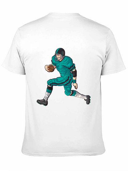 Camiseta Negra con Diseño de Futbol Americano