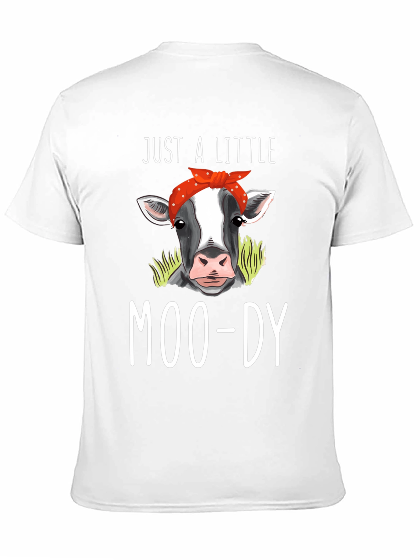 Camiseta Negra Just a Little Moo-dy con Vaca