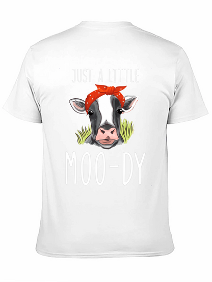 Camiseta Negra Just a Little Moo-dy con Vaca
