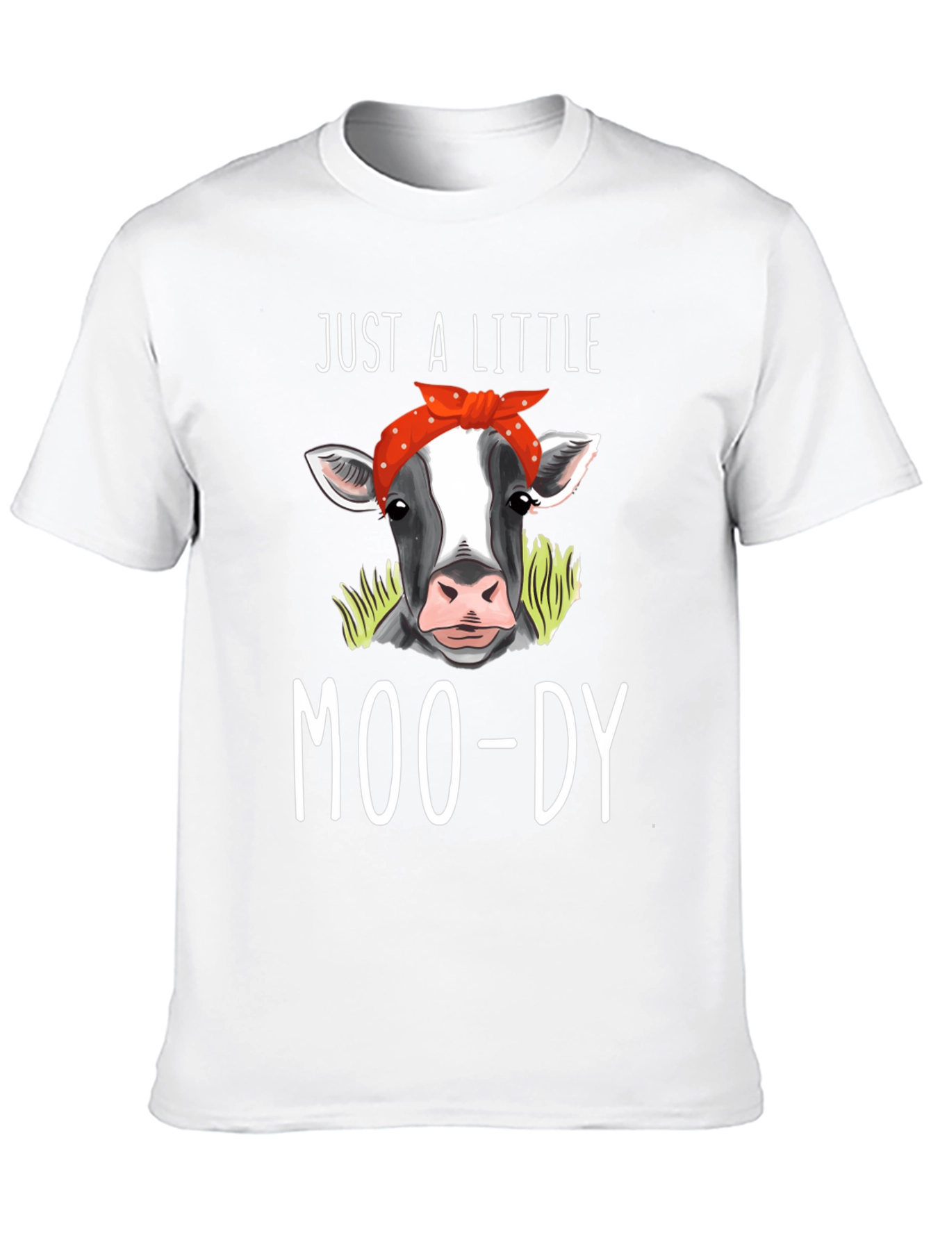 Camiseta Negra Just a Little Moo-dy con Vaca