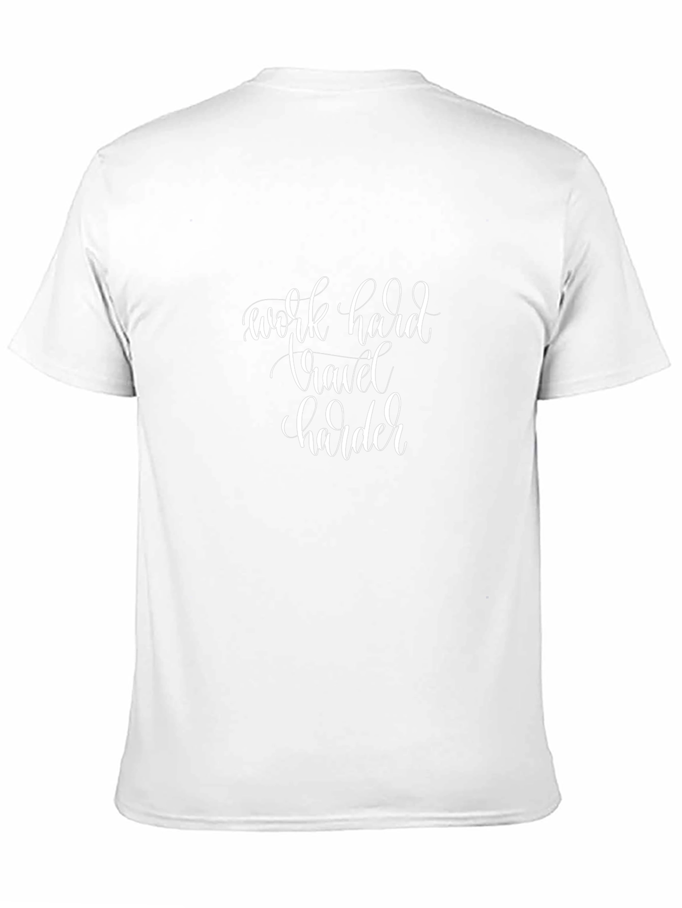 Camiseta Negra: Work Hard Travel Harder