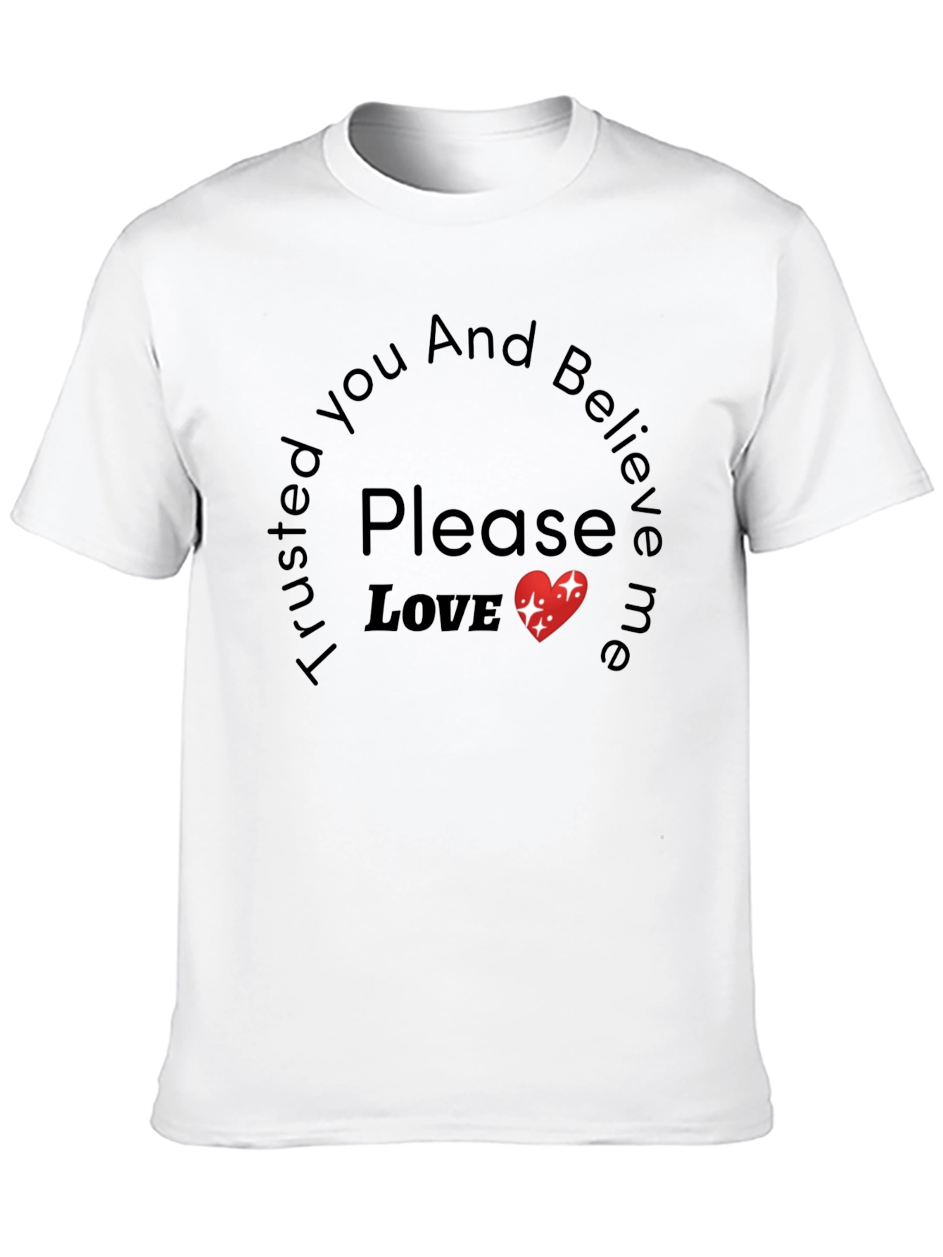 Camiseta Negra Trust Please Love para Hombre