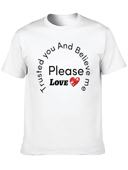 Camiseta Negra Trust Please Love para Hombre