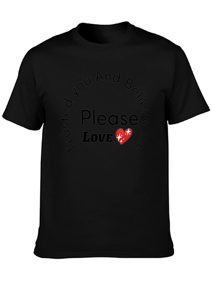Camiseta Negra Trust Please Love para Hombre