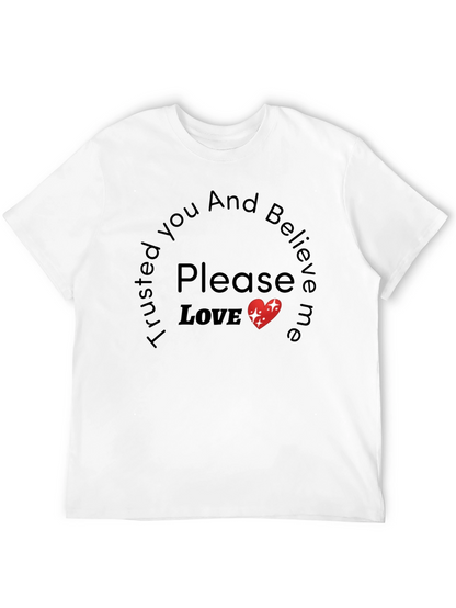 Camiseta Negra Trust Please Love para Hombre