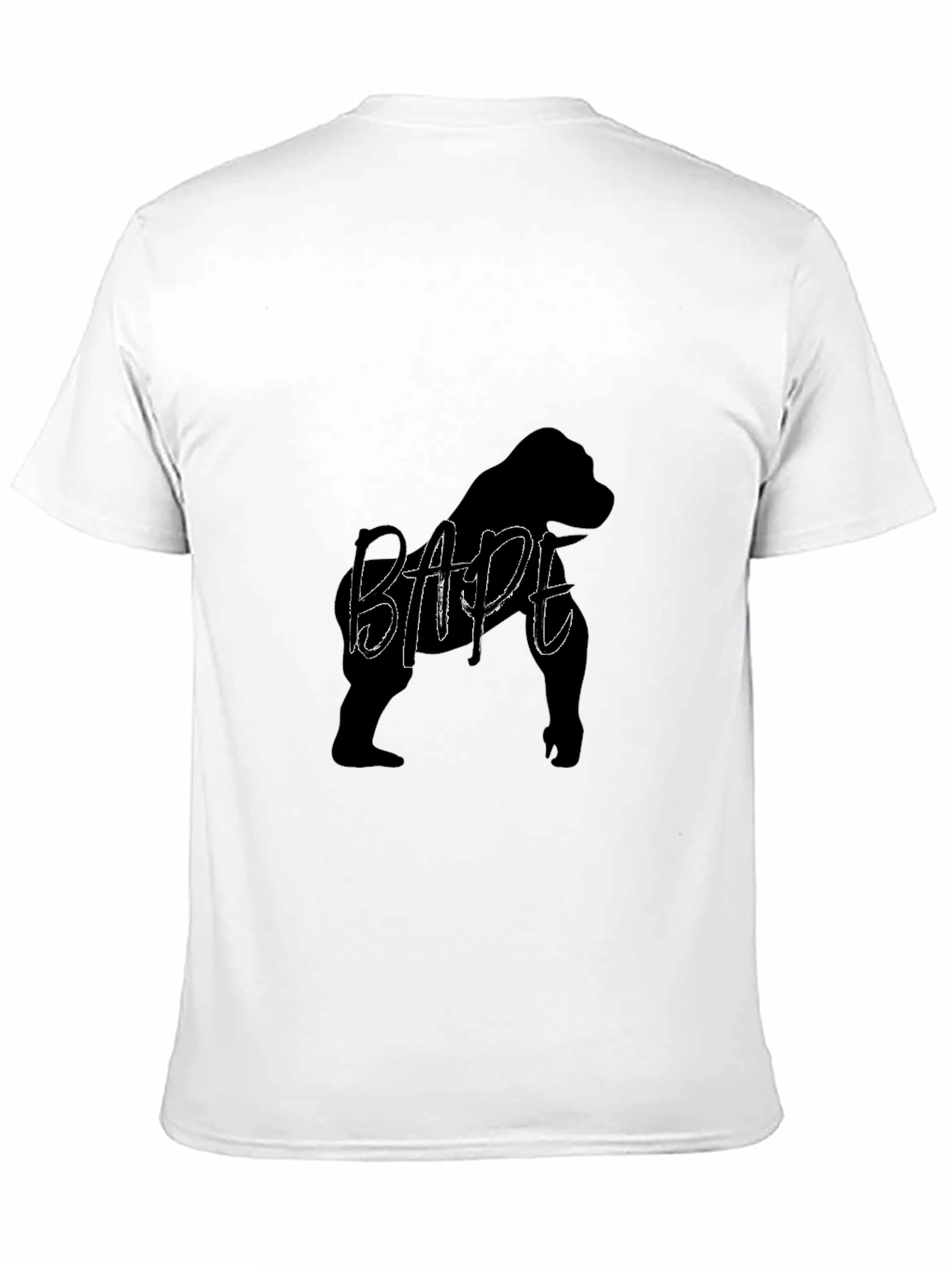 Camiseta Negra Hombre Diseño BAPE