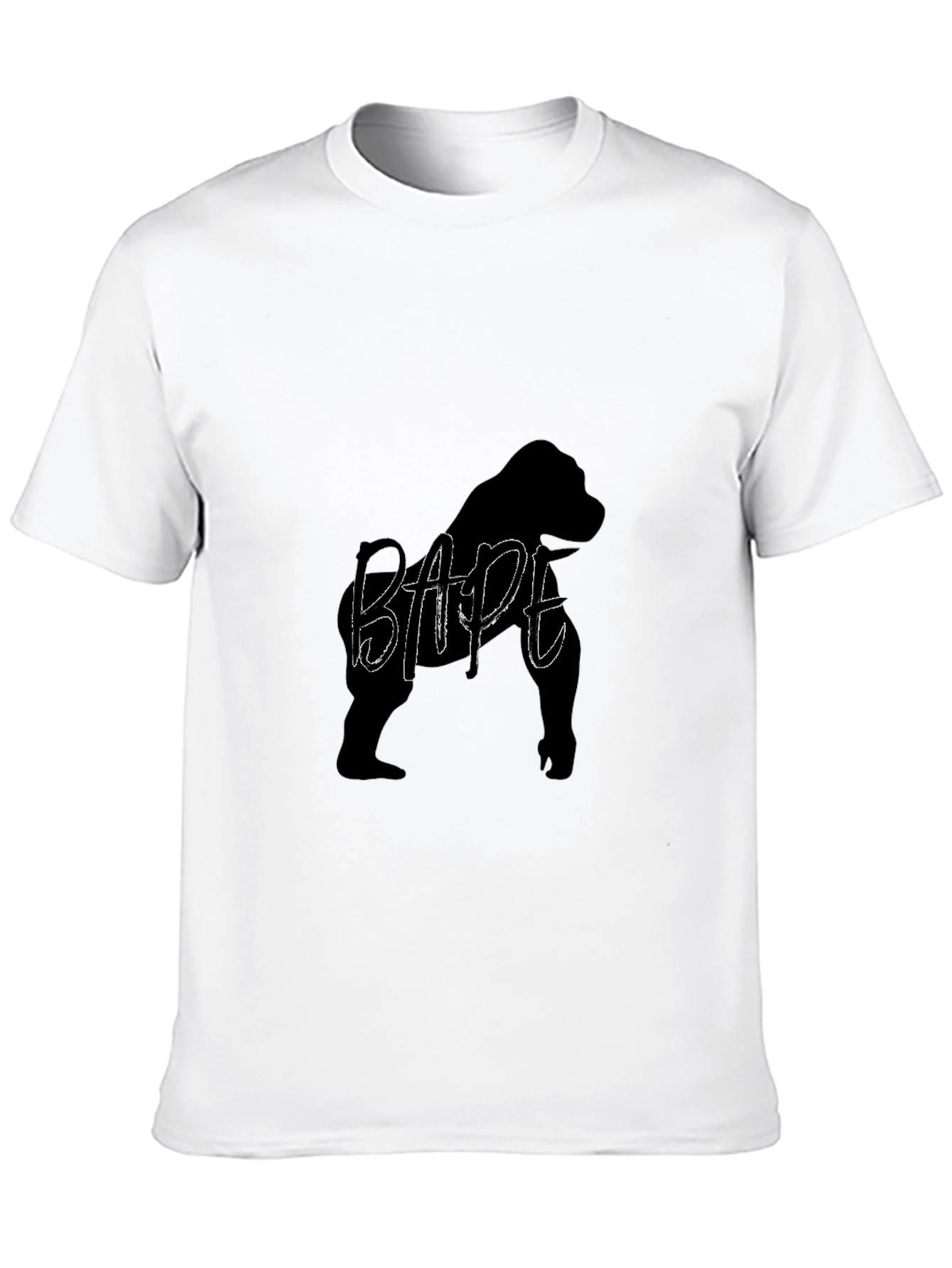 Camiseta Negra Hombre Diseño BAPE
