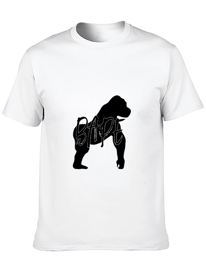Camiseta Negra Hombre Diseño BAPE