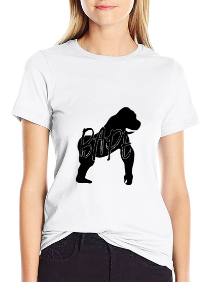Camiseta Negra Hombre Diseño BAPE