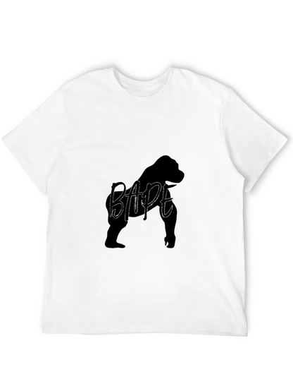 Camiseta Negra Hombre Diseño BAPE
