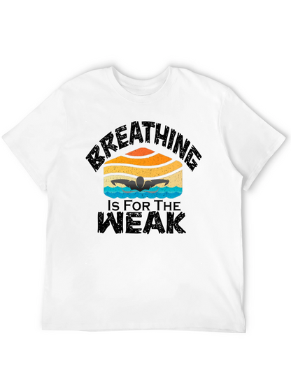 Camiseta Negra Natación: Respirar Es Para Débiles