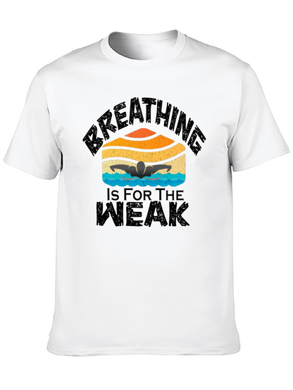 Camiseta Negra Natación: Respirar Es Para Débiles