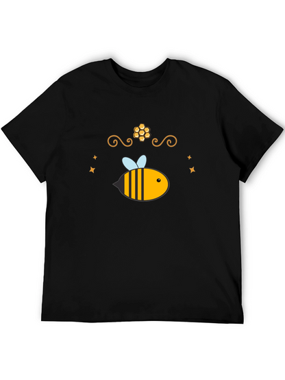 Camiseta Negra con Diseño de Abeja Dulce