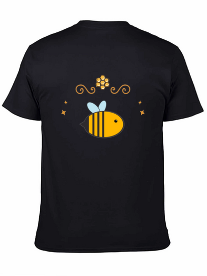 Camiseta Negra con Diseño de Abeja Dulce