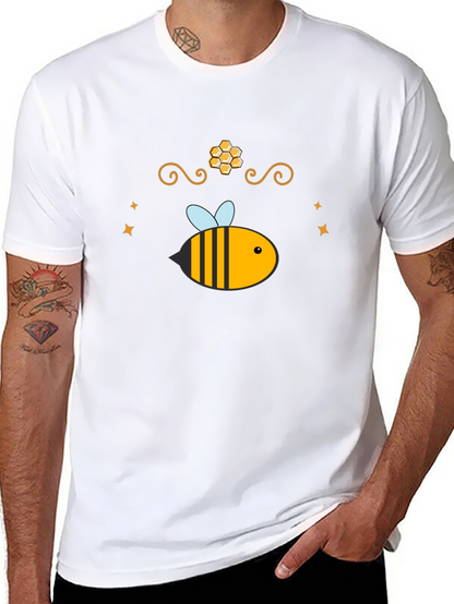Camiseta Negra con Diseño de Abeja Dulce