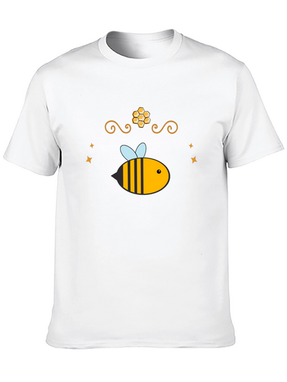 Camiseta Negra con Diseño de Abeja Dulce