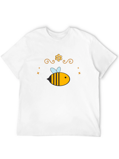 Camiseta Negra con Diseño de Abeja Dulce