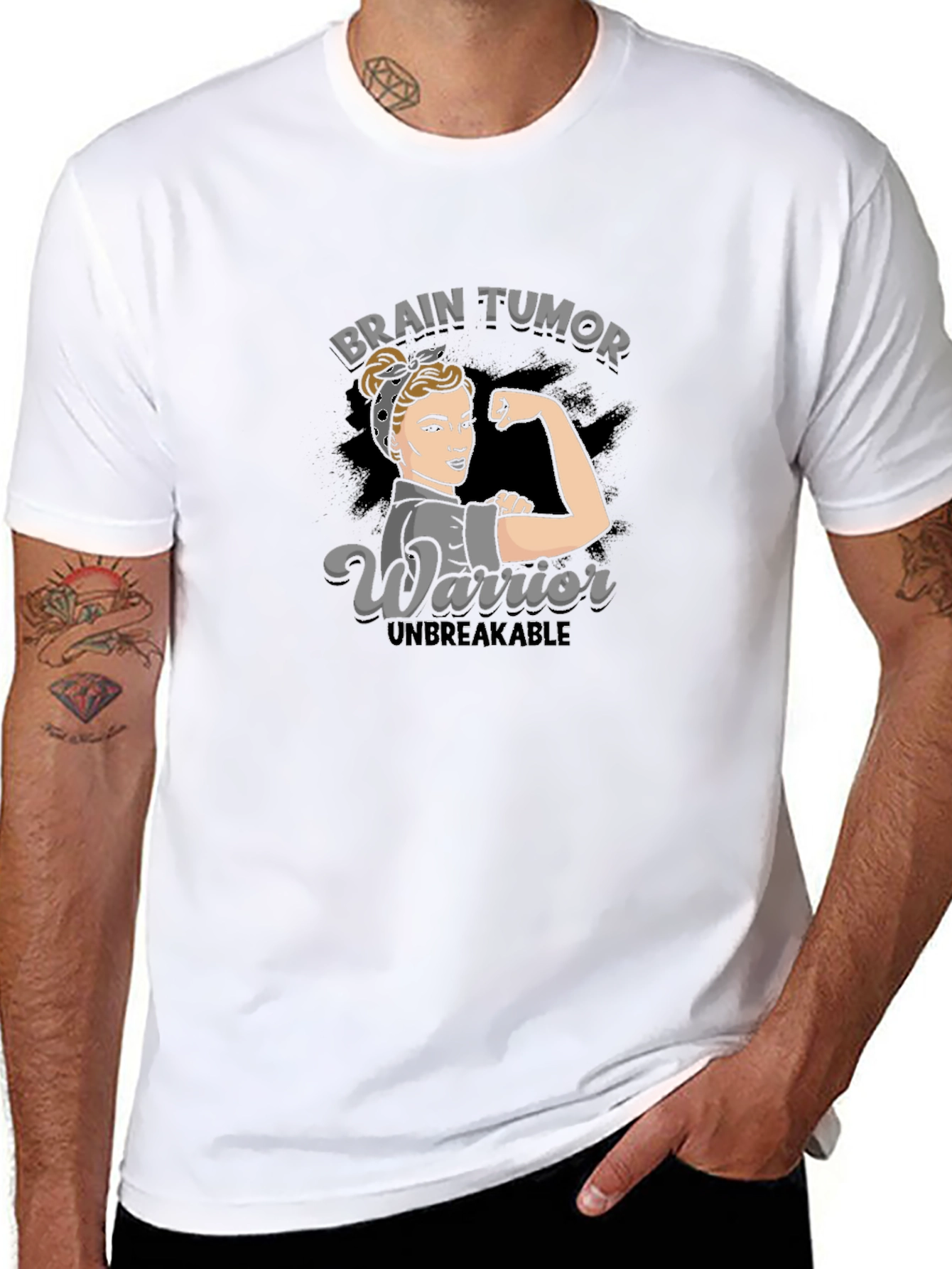 Camiseta Guerrero Tumor Cerebral - Inquebrantable