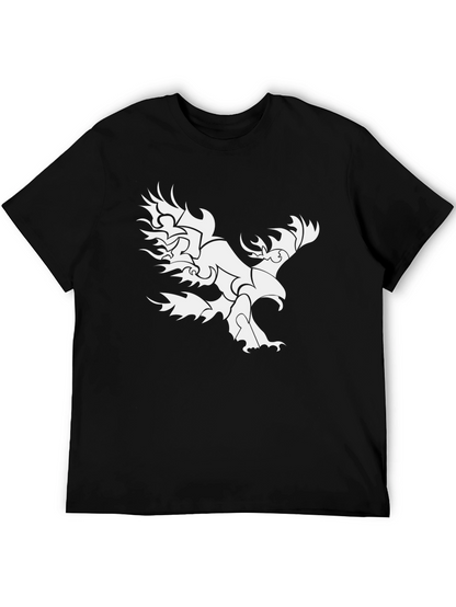 Camiseta Negra con Diseño de Águila Tribal