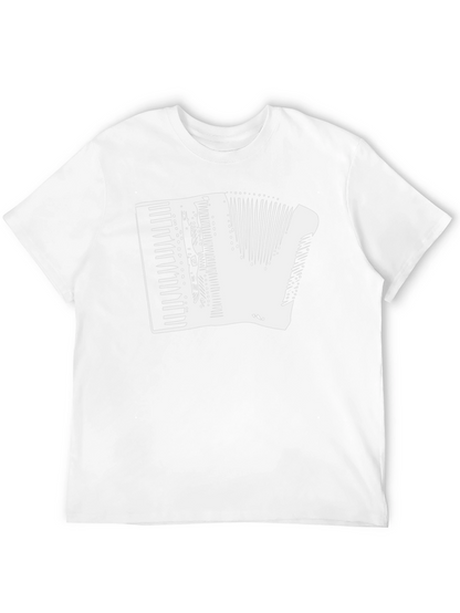Camiseta Negra con Diseño de Acordeón