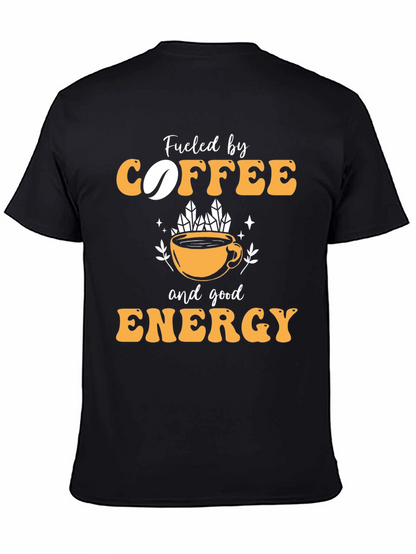 Camiseta Negra con Diseño Coffee & Energy