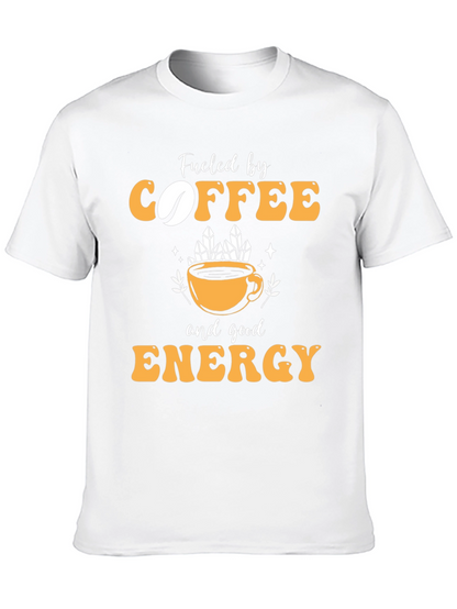 Camiseta Negra con Diseño Coffee & Energy