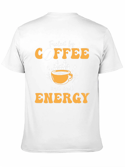 Camiseta Negra con Diseño Coffee & Energy