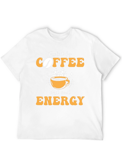 Camiseta Negra con Diseño Coffee & Energy