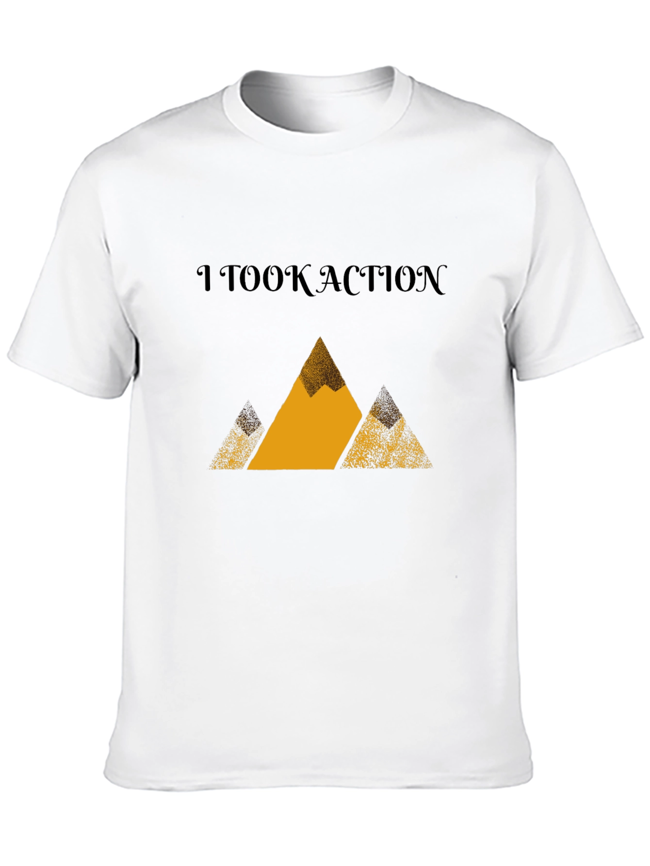 Camiseta Negra con Diseño de Montañas