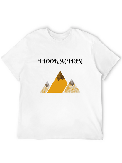 Camiseta Negra con Diseño de Montañas