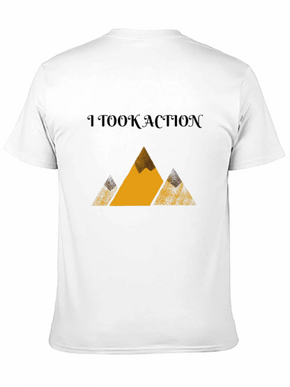 Camiseta Negra con Diseño de Montañas