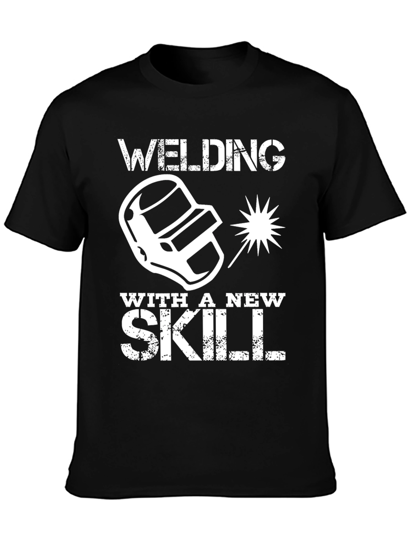 Camiseta Negra Welding With a New Skill