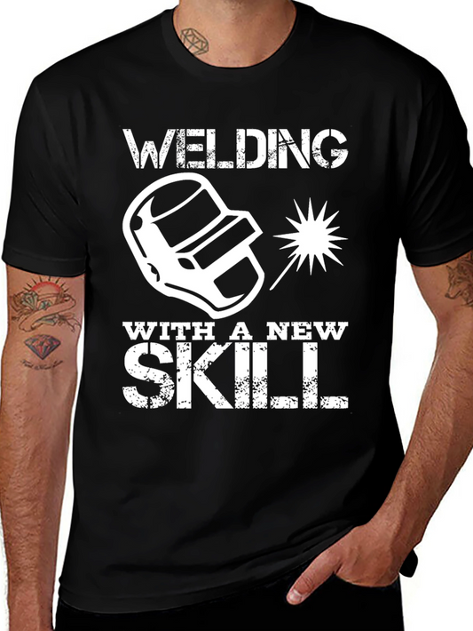 Camiseta Negra Welding With a New Skill