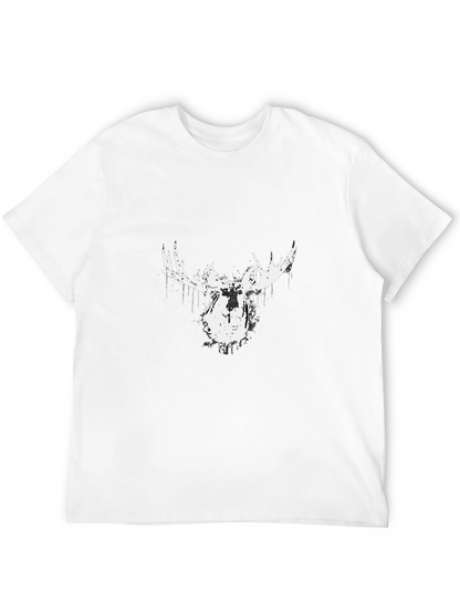 Camiseta Negra con Diseño de Alce Abstracto