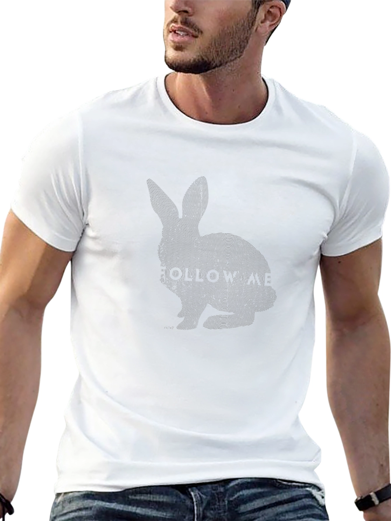 Camiseta Negra Casual con Diseño Misterioso