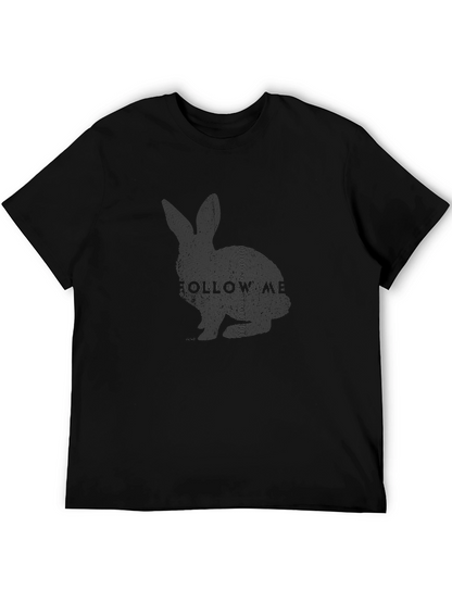Camiseta Negra Casual con Diseño Misterioso