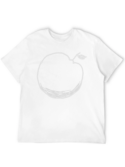 Camiseta Negra con Diseño de Manzana Abstracta