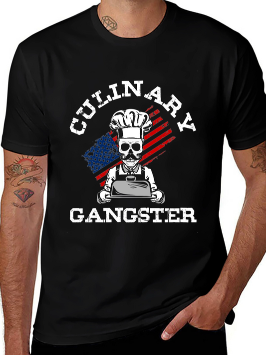 Camiseta Culinary Gangster Estilo Chef