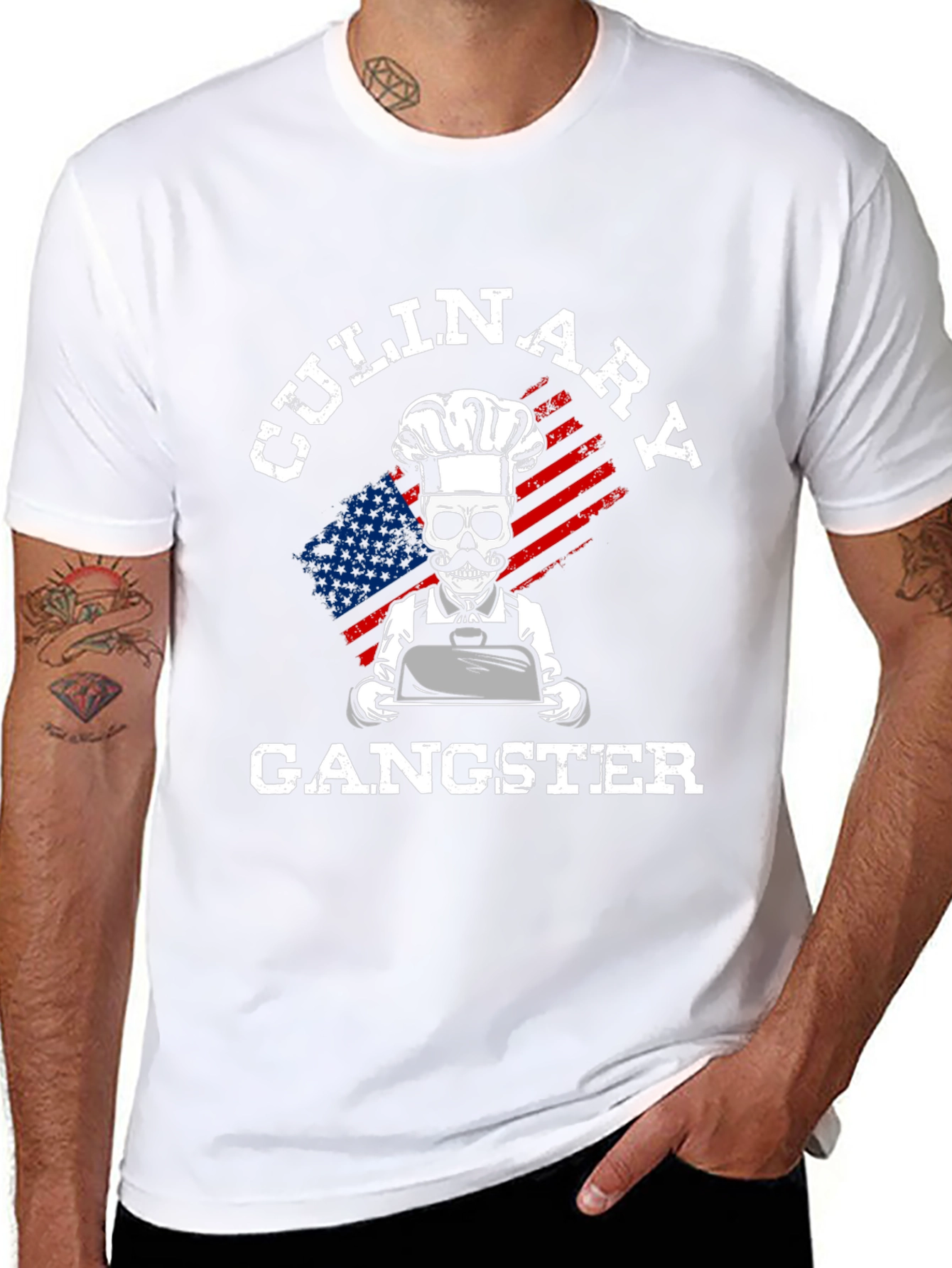 Camiseta Culinary Gangster Estilo Chef
